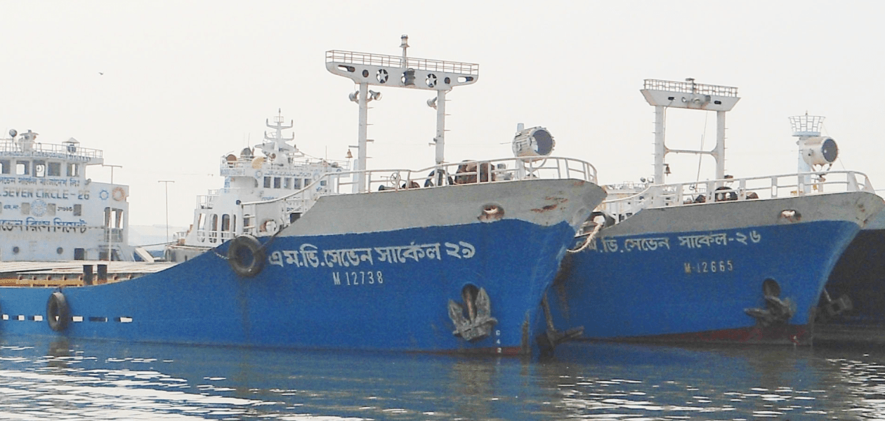 Seven Rings Cement water transport division - Navigating Bay of Bengal for cement delivery