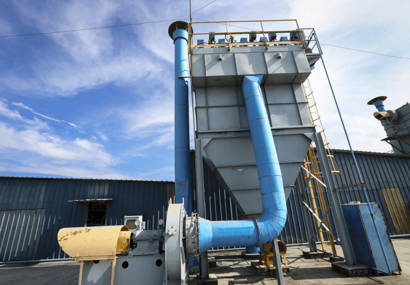 Cement plant dust control equipment